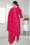 TRENDING COTTON SILK HAND EMBROIDERY WITH MOTI LACE WORK TOP BOTTOM WITH DUPATTA FESTIVE WEAR WHOLESALE PRICE ETHNIC GARMENT (10)