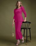 TRENDING CREPE PLAIN SWEETHEART NECK DESIGN FORMAL TOP PANT SET PARTY WEAR WHOLESALE PRICE ETHNIC GARMENT (13)
