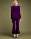 TRENDING CREPE PLAIN SWEETHEART NECK DESIGN FORMAL TOP PANT SET PARTY WEAR WHOLESALE PRICE ETHNIC GARMENT (22)