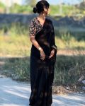 TRENDING FANDY SILK PLAIN SAREE WITH SEQUENCE EMBROIDERY WORK STITCHED BLOUSE PARTY WEAR WHOLESALE PRICE ETHNIC GARMENT (3)