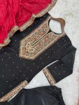 TRENDING FENDY SILK EMBROIDERY CODING SEQUENCE WORK TOP BOTTOM WITH DUPATTA PARTY WEAR WHOLESALE PRICE ETHNIC GARMENT (10)