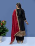 TRENDING FENDY SILK EMBROIDERY CODING SEQUENCE WORK TOP BOTTOM WITH DUPATTA PARTY WEAR WHOLESALE PRICE ETHNIC GARMENT (10)