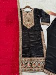TRENDING FENDY SILK EMBROIDERY CODING SEQUENCE WORK TOP BOTTOM WITH DUPATTA PARTY WEAR WHOLESALE PRICE ETHNIC GARMENT (10)