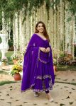 TRENDING GEORGETTE EMBROIDERY SEQUENCE WORK GOWN BOTTOM WITH DUPATTA PARTY WEAR WHOLESALE PRICE ETHNIC GARMENT (3)
