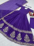 TRENDING GEORGETTE EMBROIDERY SEQUENCE WORK GOWN BOTTOM WITH DUPATTA PARTY WEAR WHOLESALE PRICE ETHNIC GARMENT (3)