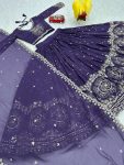 TRENDING GEORGETTE EMBROIDERY SEQUENCE WORK LEHENGA CHOLI WITH DUPATTA FESTIVE WEAR WHOLESALE PRICE ETHNIC GARMENT (2)