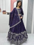 TRENDING GEORGETTE EMBROIDERY SEQUENCE WORK LEHENGA CHOLI WITH DUPATTA FESTIVE WEAR WHOLESALE PRICE ETHNIC GARMENT (2)