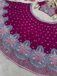 TRENDING GEORGETTE EMBROIDERY SEQUENCE WORK LEHENGA CHOLI WITH DUPATTA PARTY WEAR WHOLESALE PRICE ETHNIC GARMENT (6)