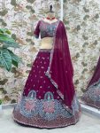 TRENDING GEORGETTE EMBROIDERY SEQUENCE WORK LEHENGA CHOLI WITH DUPATTA PARTY WEAR WHOLESALE PRICE ETHNIC GARMENT (6)
