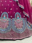 TRENDING GEORGETTE EMBROIDERY SEQUENCE WORK LEHENGA CHOLI WITH DUPATTA PARTY WEAR WHOLESALE PRICE ETHNIC GARMENT (6)