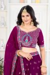 TRENDING GEORGETTE EMBROIDERY SEQUENCE WORK LEHENGA CHOLI WITH DUPATTA PARTY WEAR WHOLESALE PRICE ETHNIC GARMENT (6)