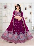 TRENDING GEORGETTE EMBROIDERY SEQUENCE WORK LEHENGA CHOLI WITH DUPATTA WINE