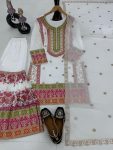 TRENDING GEORGETTE EMBROIDERY SEQUENCE WORK TOP SHARARA WITH DUPATTA PARTY WEAR WHOLESALE PRICE ETHNIC GARMENT (6)