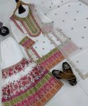 TRENDING GEORGETTE EMBROIDERY SEQUENCE WORK TOP SHARARA WITH DUPATTA PARTY WEAR WHOLESALE PRICE ETHNIC GARMENT (6)