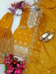 TRENDING GEORGETTE EMBROIDERY SEQUENCE WORK TOP SHARARA WITH DUPATTA PARTY WEAR WHOLESALE PRICE ETHNIC GARMENT (6)