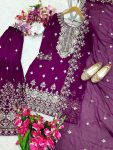 TRENDING GEORGETTE EMBROIDERY SEQUENCE WORK TOP SHARARA WITH DUPATTA PARTY WEAR WHOLESALE PRICE ETHNIC GARMENT (4)