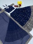TRENDING GEORGETTE EMBROIDERY THREAD WORK LEHENGA CHOLI WITH DUPATTA PARTY WEAR WHOLESALE PRICE ETHNIC GARMENT (4)