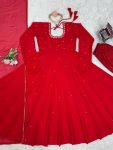 TRENDING GEORGETTE HANDWORK DIAMOND WORK GOWN BOTTOM WITH DUPATTA PARTY WEAR WHOLESALE PRICE ETHNIC GARMENT (4)