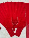 TRENDING GEORGETTE HANDWORK DIAMOND WORK GOWN BOTTOM WITH DUPATTA PARTY WEAR WHOLESALE PRICE ETHNIC GARMENT (4)
