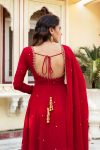 TRENDING GEORGETTE HANDWORK DIAMOND WORK GOWN BOTTOM WITH DUPATTA PARTY WEAR WHOLESALE PRICE ETHNIC GARMENT (4)