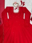 TRENDING GEORGETTE HANDWORK DIAMOND WORK GOWN BOTTOM WITH DUPATTA PARTY WEAR WHOLESALE PRICE ETHNIC GARMENT (4)