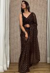 TRENDING GEORGETTE SEQUENCE WORK SAREE WITH UNSTITCHED BLOUSE PARTY WEAR WHOLESALE PRICE ETHNIC GARMENT (6)
