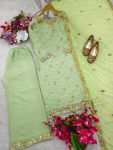 TRENDING JIMMY CHOO EMBROIDERY SEQUENCE WORK TOP PALAZZO WITH DUPATTA PARTY WEAR WHOLESALE PRICE ETHNIC GARMENT (4)