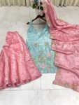 TRENDING JIMMY CHOO EMBROIDERY WORK TOP PALAZZO WITH DUPATTA PARTY WEAR WHOLESALE PRICE ETHNIC GARMENT (7)