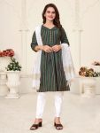 TRENDING LINEN COTTON JACQUARD WORK TOP BOTTOM WITH DUPATTA PARTY WEAR WHOLESALE PRICE ETHNIC GARMENT (1)