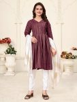 TRENDING LINEN COTTON JACQUARD WORK TOP BOTTOM WITH DUPATTA PARTY WEAR WHOLESALE PRICE ETHNIC GARMENT (4)