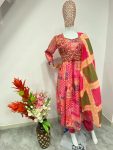 TRENDING MUSLIN PRINTED EMBROIDERY LACE WORK GOWN BOTTOM WITH DUPATTA PARTY WEAR WHOLESALE PRICE ETHNIC GARMENT (16)