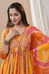 TRENDING MUSLIN PRINTED EMBROIDERY LACE WORK GOWN BOTTOM WITH DUPATTA PARTY WEAR WHOLESALE PRICE ETHNIC GARMENT (12)