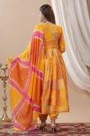 TRENDING MUSLIN PRINTED EMBROIDERY LACE WORK GOWN BOTTOM WITH DUPATTA PARTY WEAR WHOLESALE PRICE ETHNIC GARMENT (12)