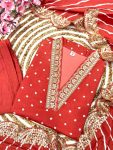 TRENDING MUSLIN PRINTED EMBROIDERY WORK TOP BOTTOM WITH DUPATTA PARTY WEAR WHOLESALE PRICE ETHNIC GARMENT (31)