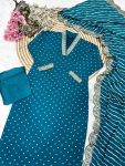 TRENDING MUSLIN PRINTED EMBROIDERY WORK TOP BOTTOM WITH DUPATTA PARTY WEAR WHOLESALE PRICE ETHNIC GARMENT (35)