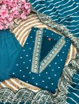 TRENDING MUSLIN PRINTED EMBROIDERY WORK TOP BOTTOM WITH DUPATTA PARTY WEAR WHOLESALE PRICE ETHNIC GARMENT (35)