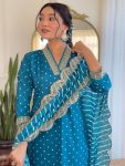 TRENDING MUSLIN PRINTED EMBROIDERY WORK TOP BOTTOM WITH DUPATTA PARTY WEAR WHOLESALE PRICE ETHNIC GARMENT (35)