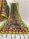 TRENDING MYSORE SILK PRINTED CHECKS WITH ZARI WORK SAREE WITH UNSTITCHED BLOUSE PARTY WEAR WHOLESALE PRICE ETHNIC GARMENT (2)