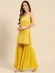 TRENDING POLYSTER KNITTET WEAVING MOTIF PRINTED KURTI WITH SHARARA PARTY WEAR WHOLESALE PRICE ETHNIC GARMENT (5)