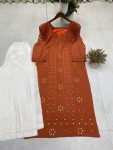 TRENDING RAYON EMBROIDERY FOIL THREAD WORK KURTI PALAZZO SET PARTY WEAR WHOLESALE PRICE ETHNIC GARMENT (10)