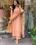 TRENDING RAYON SLUB EMBROIDERY WORK TOP BOTTOM WITH DUPATTA PARTY WEAR WHOLESALE PRICE ETHNIC GARMENT (6)