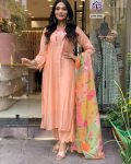 TRENDING RAYON SLUB EMBROIDERY WORK TOP BOTTOM WITH DUPATTA PARTY WEAR WHOLESALE PRICE ETHNIC GARMENT (6)