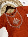 TRENDING SILK EMBROIDERY WORK TOP BOTTOM WITH DUPATTA PARTY WEAR WHOLESALE PRICE ETHNIC GARMENT (6)