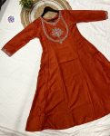 TRENDING SILK EMBROIDERY WORK TOP BOTTOM WITH DUPATTA PARTY WEAR WHOLESALE PRICE ETHNIC GARMENT (6)