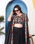 TRENDING TABBY SILK EMBROIDERY SEQUENCE WOTK LEHENGA CHOLI WITH KOTI PARTY WEAR WHOLESALE PRICE ETHNIC GARMENT (4)