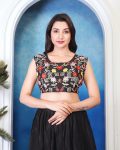 TRENDING TABBY SILK EMBROIDERY SEQUENCE WOTK LEHENGA CHOLI WITH KOTI PARTY WEAR WHOLESALE PRICE ETHNIC GARMENT (4)
