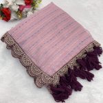 TRENDING TISSUE NET EMBROIDERY BORDER WORK SAREE WITH UNSTITCHED BLOUSE PARTY WEAR WHOLESALE PRICE ETHNIC GARMENT 2 (1)