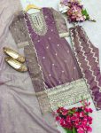 TRENDING TWILL TISSUE NET EMBROIDERY SEQUENCE WORK TOP BOTTOM WITH DUPATTA PARTY WEAR WHOLESALE PRICE ETHNIC GARMENT (3)