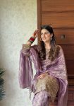 TRENDING TWILL TISSUE NET EMBROIDERY SEQUENCE WORK TOP BOTTOM WITH DUPATTA PARTY WEAR WHOLESALE PRICE ETHNIC GARMENT (3)