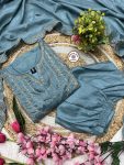TRENDING VICHITRA SILK EMBROIDERY WORK TOP BOTTOM WITH DUPATTA PARTY WEAR WHOLESALE PRICE ETHNIC GARMENT (3)